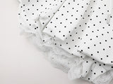 DAXUEN Women's polka dot ruffled lounge shorts