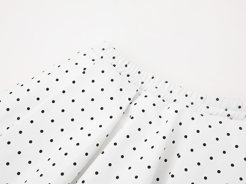DAXUEN Women's polka dot ruffled lounge shorts
