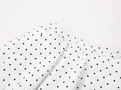 DAXUEN Women's polka dot ruffled lounge shorts