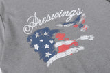 DAXUEN Areswings graphic t-shirt with American flag design