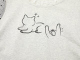 DAXUEN Ruffled short sleeve t-shirt with cat graphic