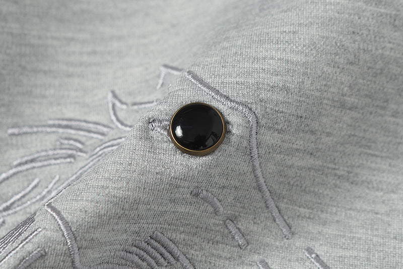 DAXUEN Short-sleeved crew-neck T-shirt with horse head embroidery