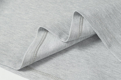 DAXUEN Short-sleeved crew-neck T-shirt with horse head embroidery