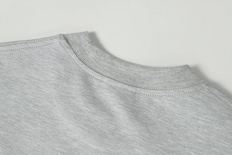 DAXUEN Short-sleeved crew-neck T-shirt with horse head embroidery