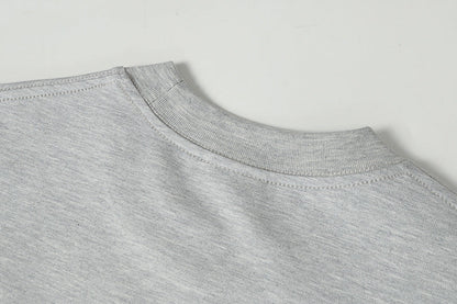 DAXUEN Short-sleeved crew-neck T-shirt with horse head embroidery