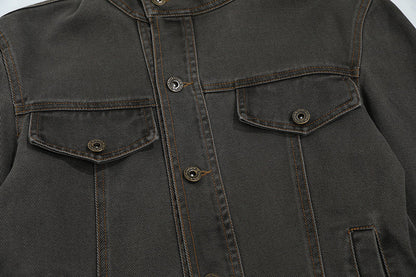 DAXUEN Fitted cropped jacket with stand-up collar