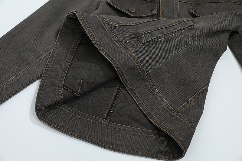DAXUEN Fitted cropped jacket with stand-up collar