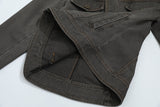 DAXUEN Fitted cropped jacket with stand-up collar