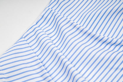 DAXUEN Women's asymmetrical off-shoulder shirt with stripes and graphic