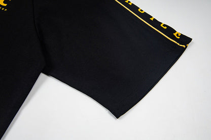 DAXUEN Graphic raglan crew neck t-shirt with text prints