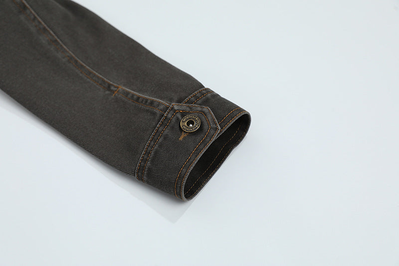 DAXUEN Fitted cropped jacket with stand-up collar