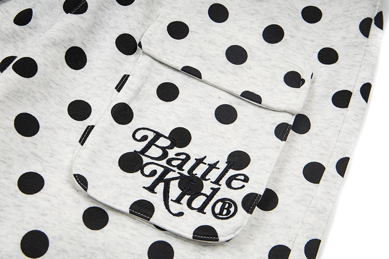 DAXUEN Wide-leg casual pants with polka dot print
