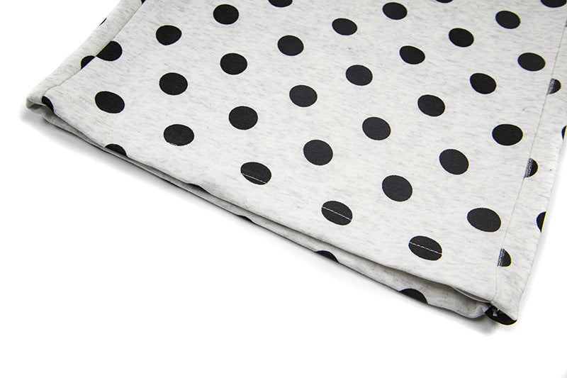 DAXUEN Wide-leg casual pants with polka dot print