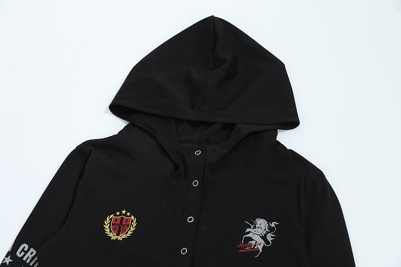DAXUEN Fitted long sleeve hooded top