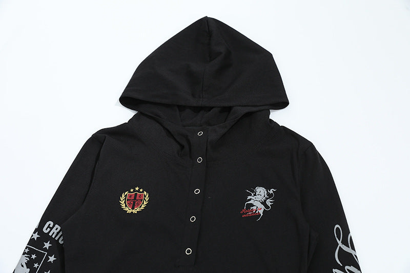 DAXUEN Fitted long sleeve hooded top
