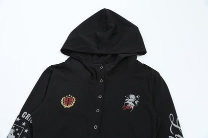 DAXUEN Fitted long sleeve hooded top