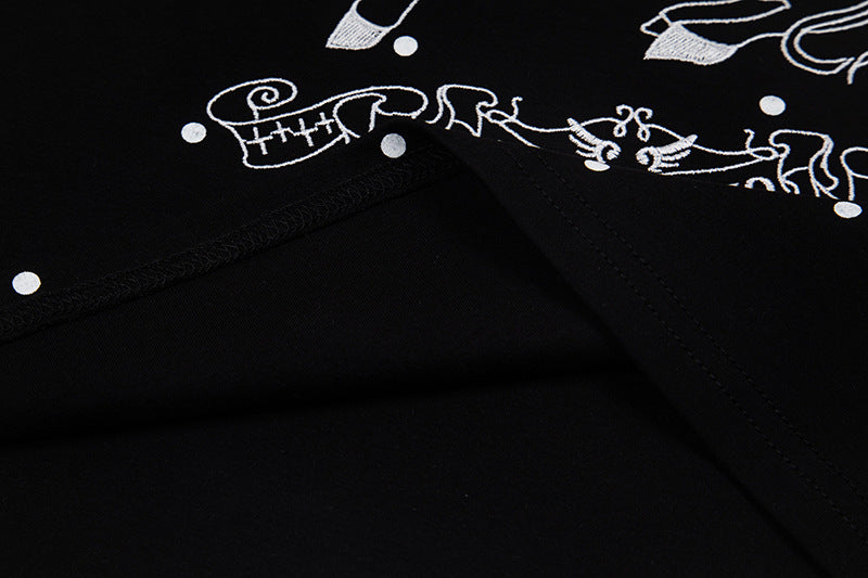 DAXUEN Polka dot pegasus graphic short-sleeved t-shirt