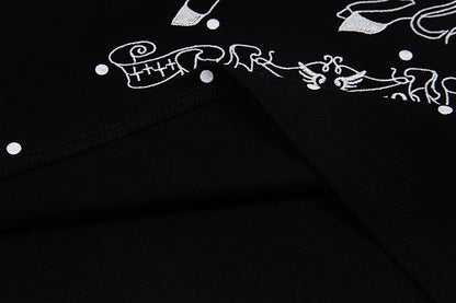 DAXUEN Polka dot pegasus graphic short-sleeved t-shirt