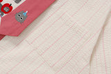 DAXUEN Embroidered cat tie collar short-sleeve shirt
