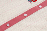 DAXUEN Embroidered cat tie collar short-sleeve shirt