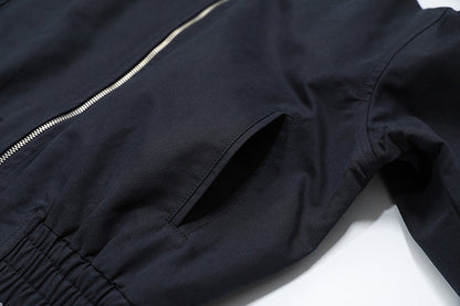 DAXUEN Cropped bomber jacket with striped collar