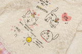 DAXUEN Long-sleeve layered top with cat graphics and plaid pattern