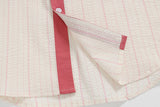 DAXUEN Embroidered cat tie collar short-sleeve shirt