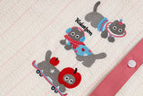 DAXUEN Embroidered cat tie collar short-sleeve shirt