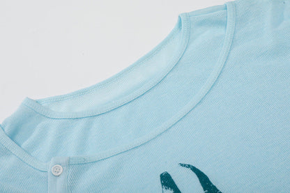 DAXUEN Doberman graphic long sleeve top