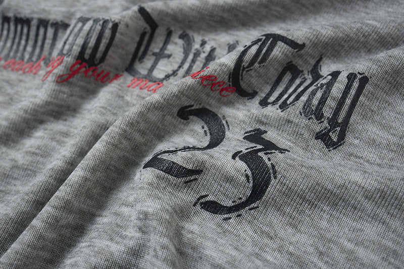 DAXUEN Gothic text long sleeve t-shirt