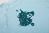 DAXUEN Doberman graphic long sleeve top
