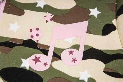 DAXUEN Full-zip hooded camouflage jacket with pink accents
