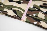 DAXUEN Full-zip hooded camouflage jacket with pink accents