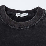 DAXUEN Black oversized graphic t-shirt with Kyuubi design