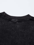 DAXUEN Distressed oversized short-sleeved t-shirt with dragon graphic