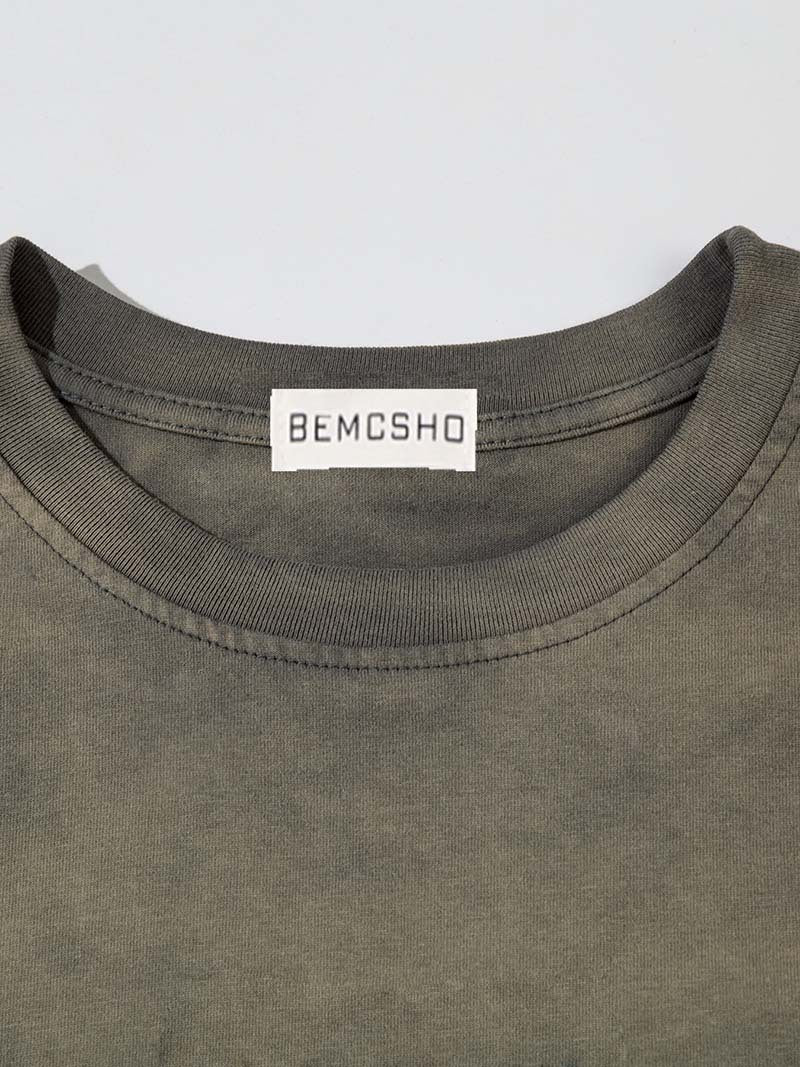 DAXUEN Ombre distressed crew neck graphic t-shirt