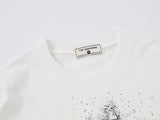 Oversized short-sleeved t-shirt with glitch graphic