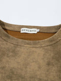 Washed graphic t-shirt with stars and emblem design