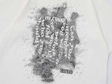 Oversized short-sleeved t-shirt with glitch graphic