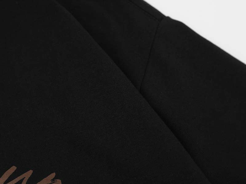 Oversized black and white t-shirt with graphic design