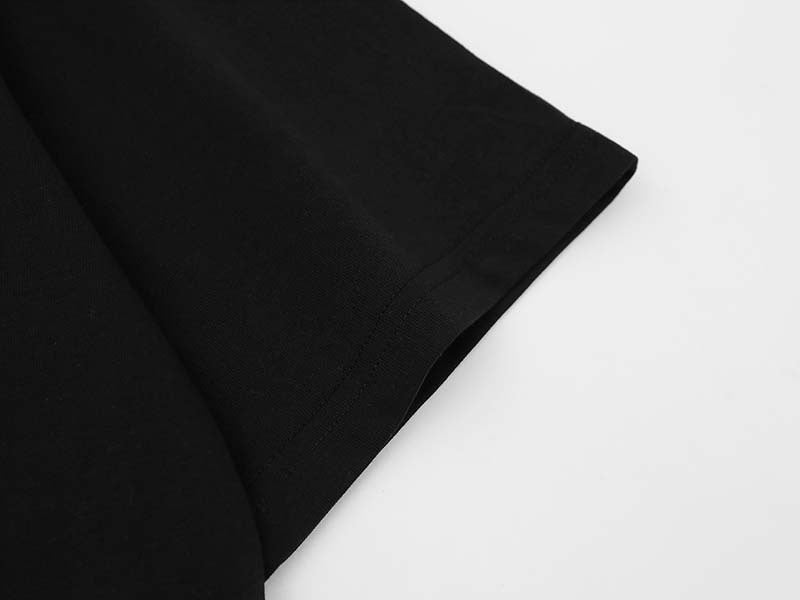Oversized black and white t-shirt with graphic design