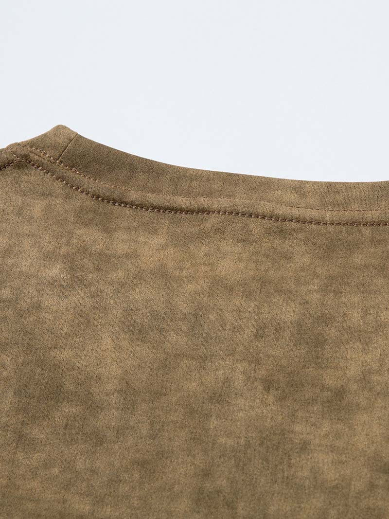 Washed graphic t-shirt with stars and emblem design