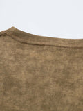 Washed graphic t-shirt with stars and emblem design