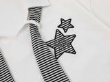 Short-sleeved collared shirt with star appliqués