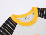 DAXUEN Relaxed-fit short-sleeved raglan t-shirt with cartoon rabbit graphic