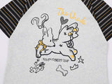 DAXUEN Relaxed-fit short-sleeved raglan t-shirt with cartoon rabbit graphic