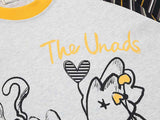 DAXUEN Relaxed-fit short-sleeved raglan t-shirt with cartoon rabbit graphic