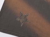 DAXUEN Relaxed fit leopard star print t-shirt