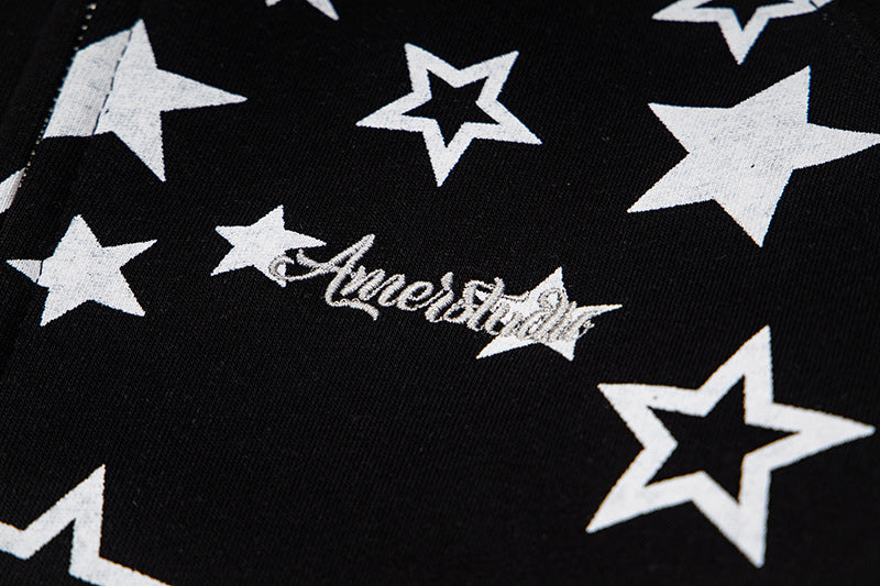 DAXUEN Star print full-zip hooded jacket