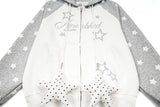 DAXUEN Colour-blocked full-zip hoodie with star graphics